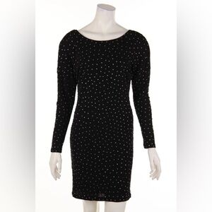 Jimmy Choo for H&M Rhinestone Dress Low Back Bodycon Sparkly Designer size XS